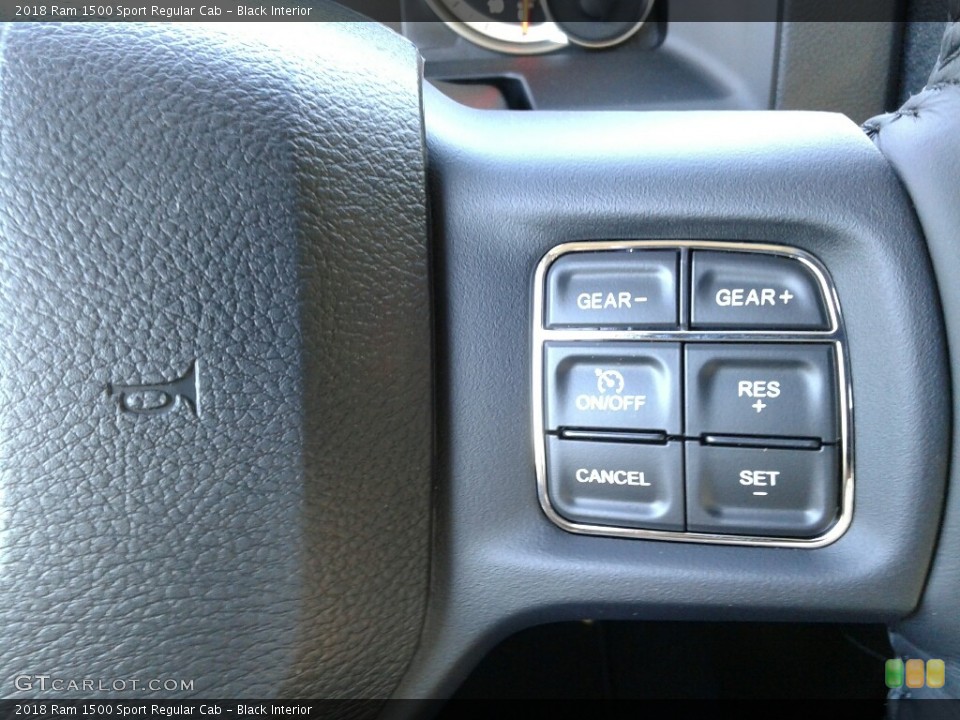 Black Interior Controls for the 2018 Ram 1500 Sport Regular Cab #123524012