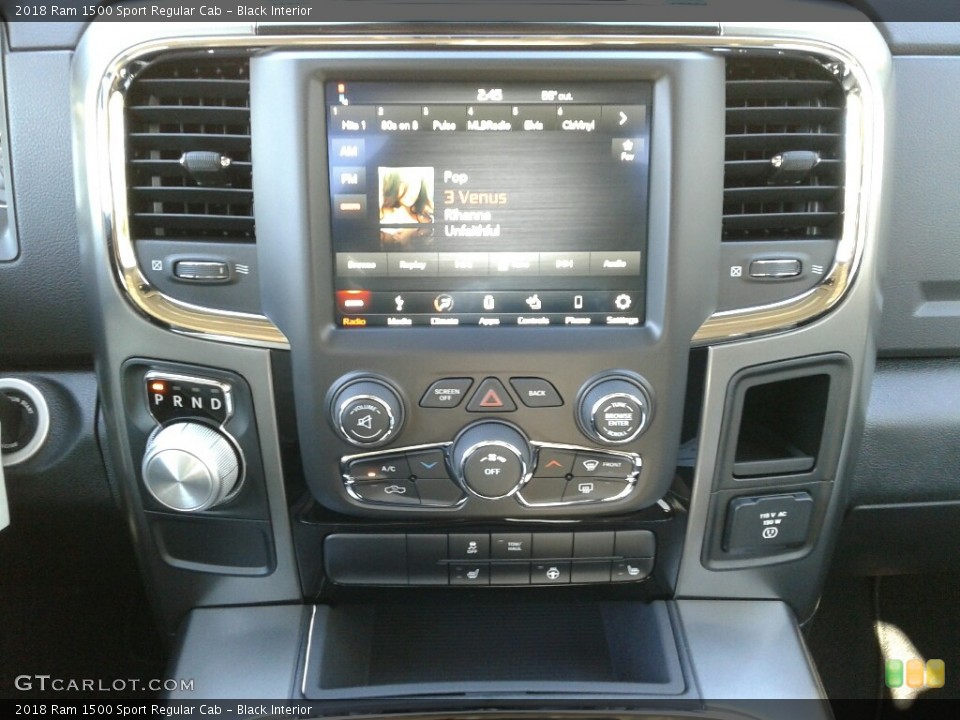 Black Interior Controls for the 2018 Ram 1500 Sport Regular Cab #123524075