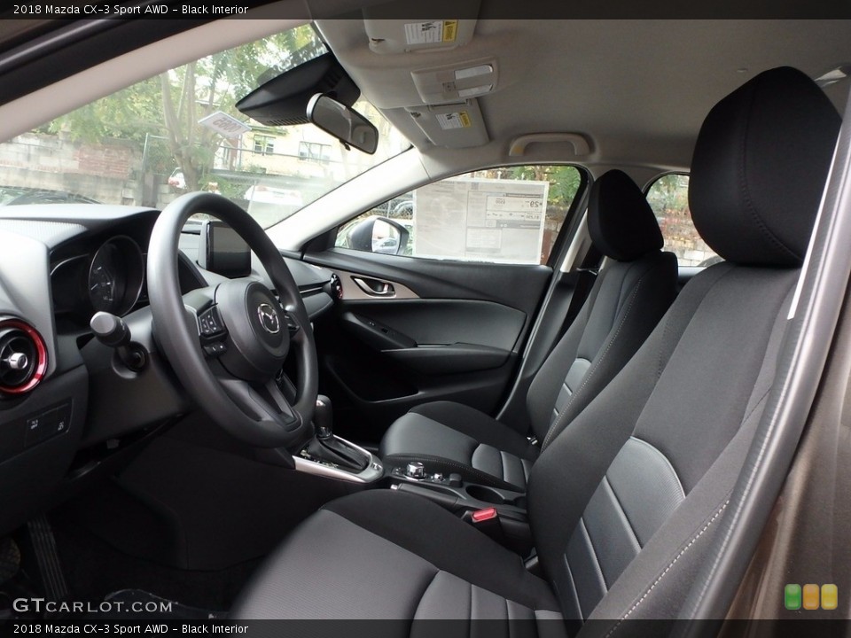Black Interior Front Seat for the 2018 Mazda CX-3 Sport AWD #123527393