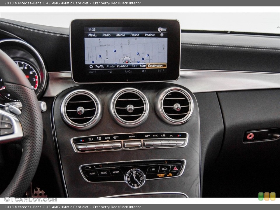 Cranberry Red/Black Interior Controls for the 2018 Mercedes-Benz C 43 AMG 4Matic Cabriolet #123530270