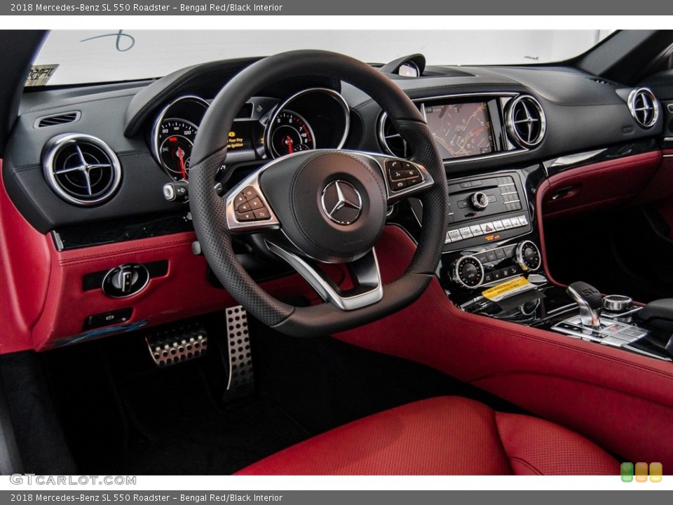 Bengal Red/Black Interior Dashboard for the 2018 Mercedes-Benz SL 550 Roadster #123530528