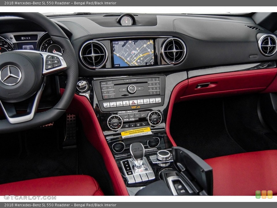 Bengal Red/Black Interior Dashboard for the 2018 Mercedes-Benz SL 550 Roadster #123530549