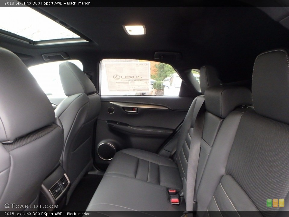 Black Interior Rear Seat for the 2018 Lexus NX 300 F Sport AWD #123530816