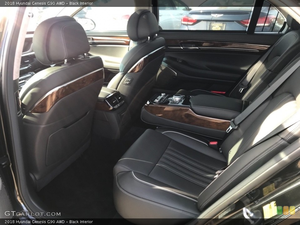 Black Interior Rear Seat for the 2018 Hyundai Genesis G90 AWD #123532496