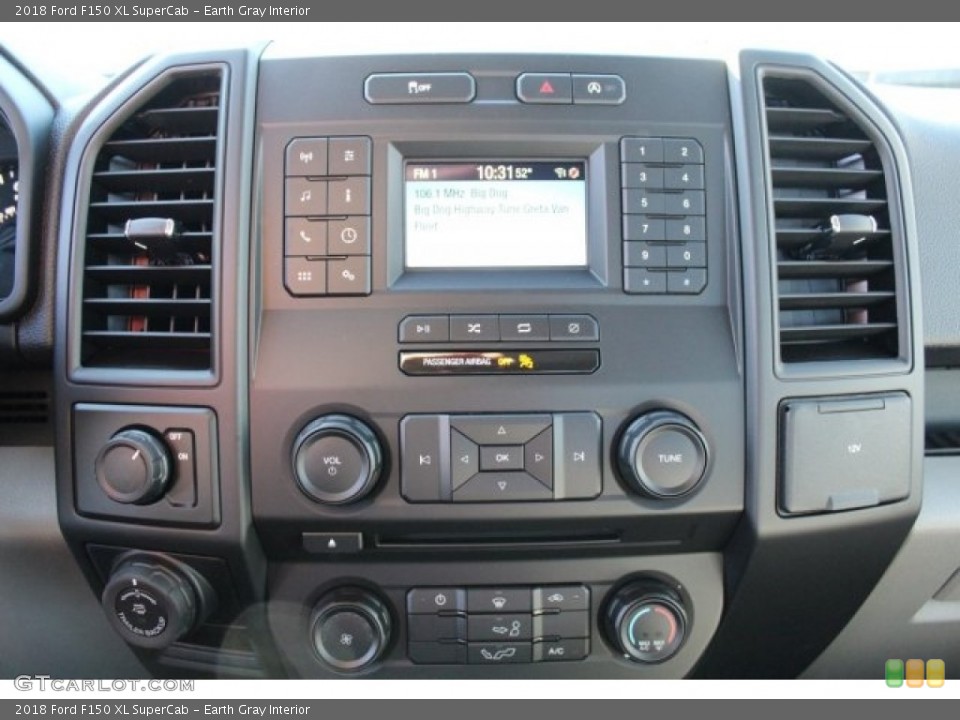 Earth Gray Interior Controls for the 2018 Ford F150 XL SuperCab #123543028