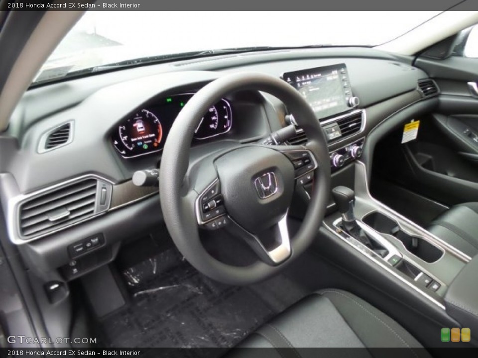 Black Interior Dashboard for the 2018 Honda Accord EX Sedan #123553809