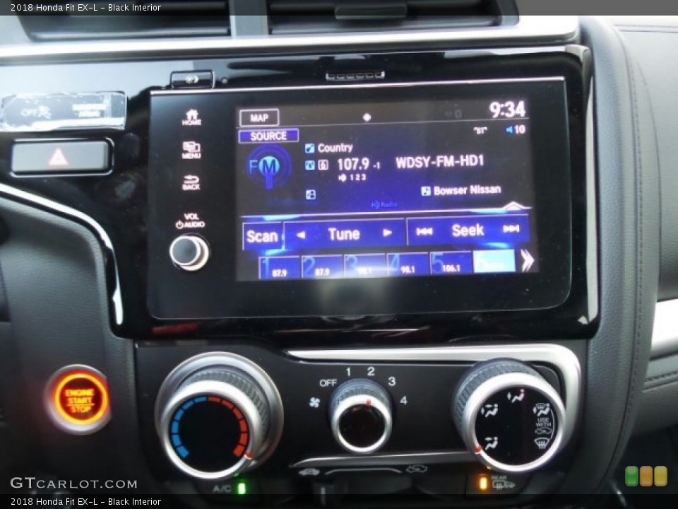 Black Interior Controls for the 2018 Honda Fit EX-L #123555403