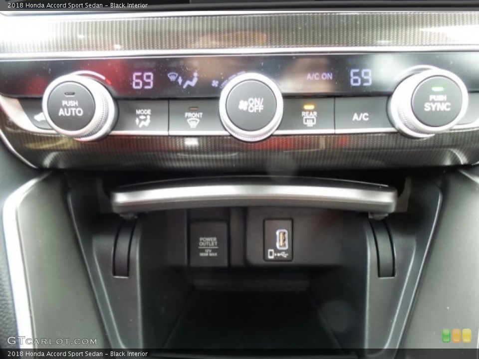 Black Interior Controls for the 2018 Honda Accord Sport Sedan #123556330