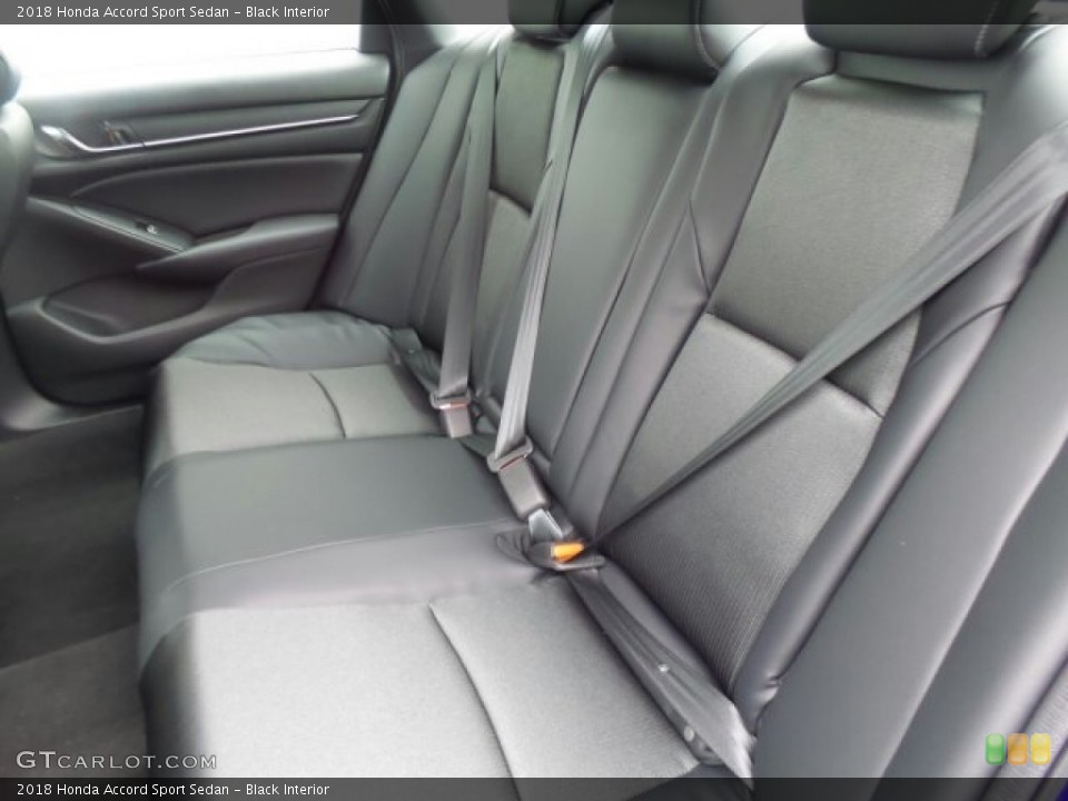 Black Interior Rear Seat for the 2018 Honda Accord Sport Sedan #123556543