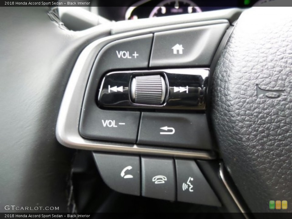 Black Interior Controls for the 2018 Honda Accord Sport Sedan #123556678