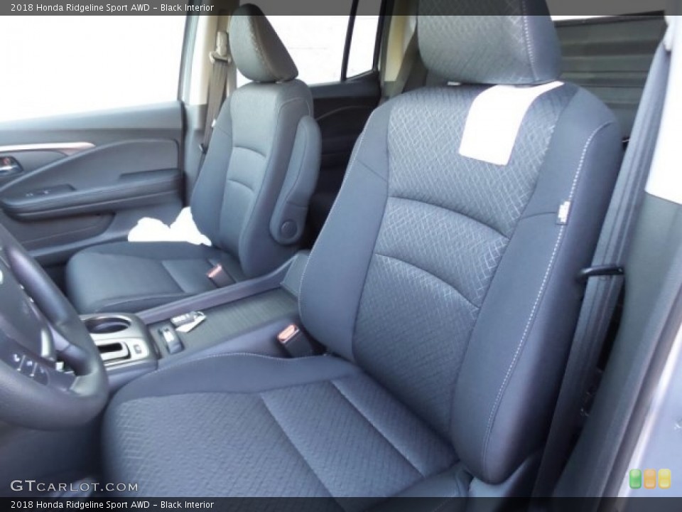 Black Interior Front Seat for the 2018 Honda Ridgeline Sport AWD #123557815