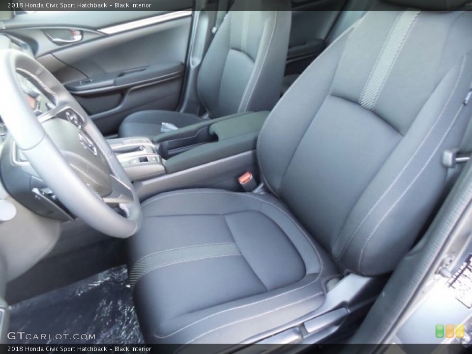 Black Interior Front Seat for the 2018 Honda Civic Sport Hatchback #123561166