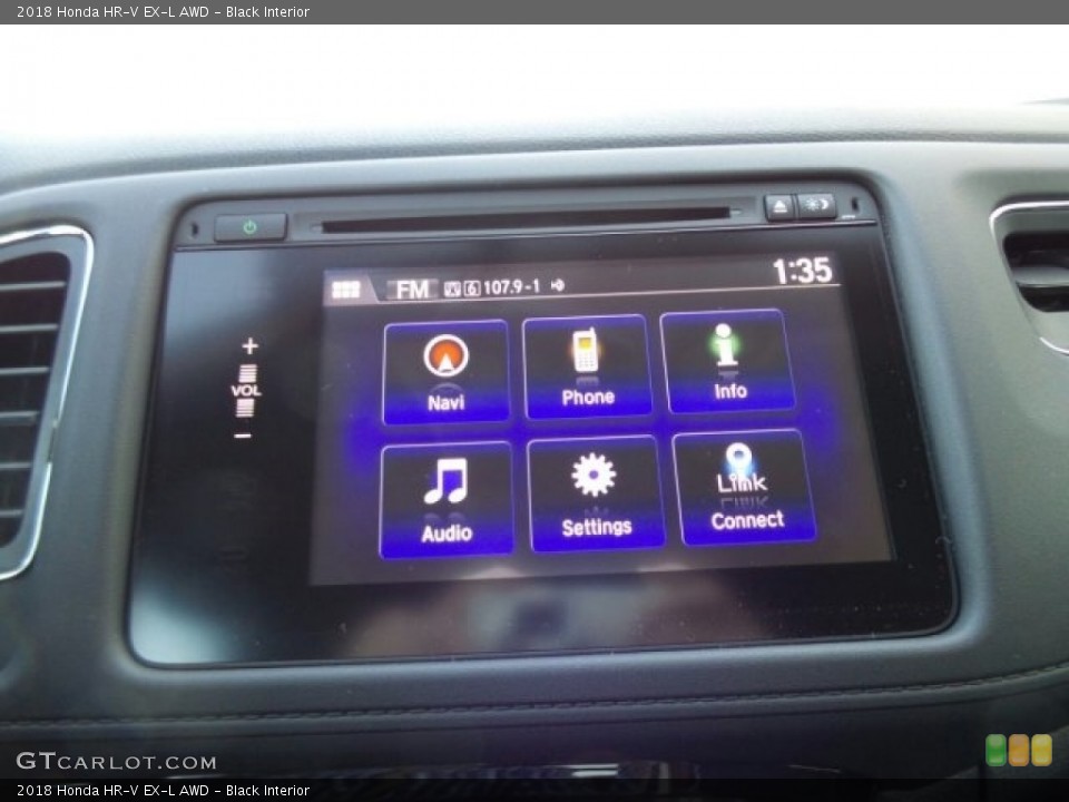 Black Interior Controls for the 2018 Honda HR-V EX-L AWD #123561742