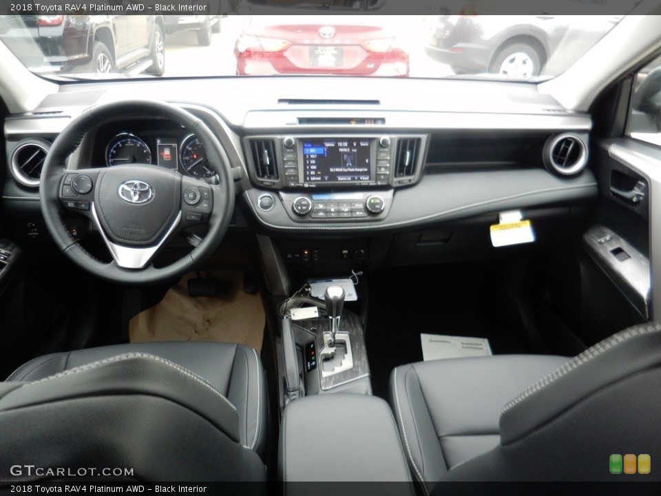 Black Interior Dashboard for the 2018 Toyota RAV4 Platinum AWD #123567145