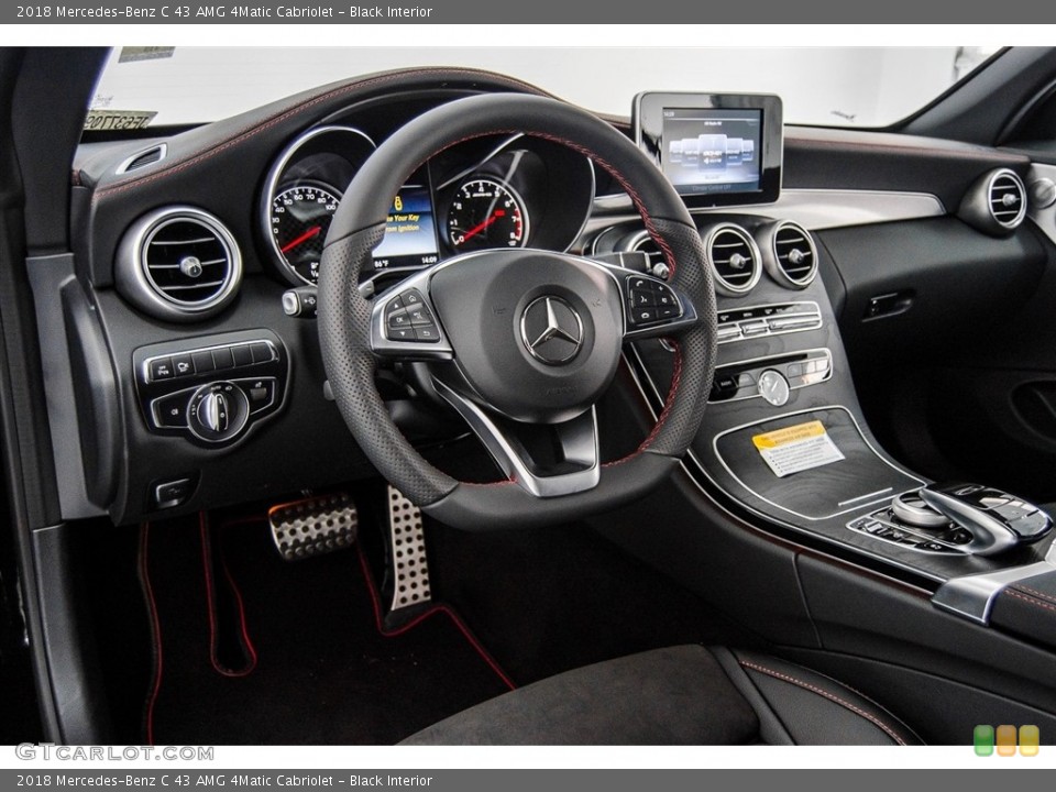 Black Interior Dashboard for the 2018 Mercedes-Benz C 43 AMG 4Matic Cabriolet #123567343