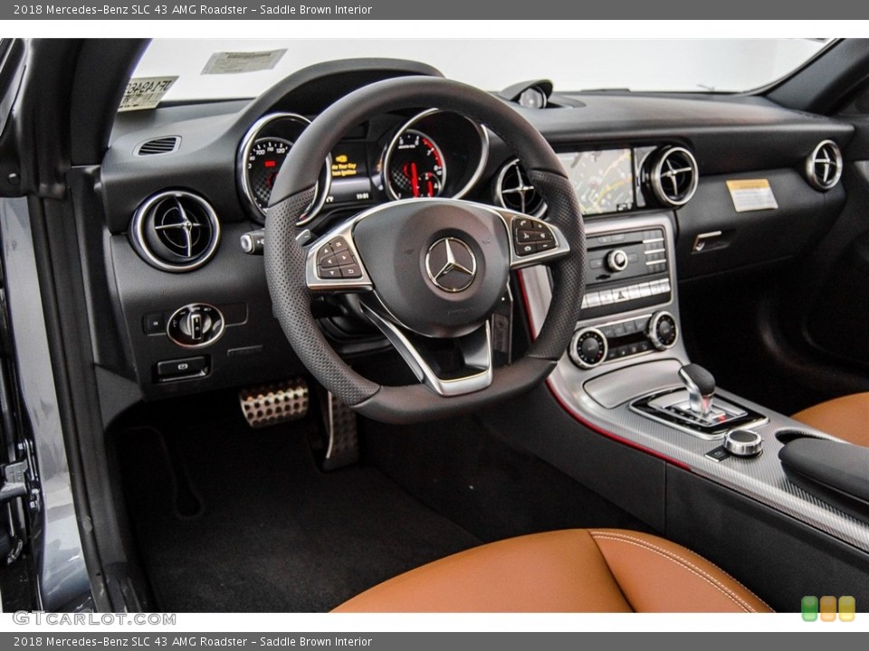 Saddle Brown Interior Dashboard for the 2018 Mercedes-Benz SLC 43 AMG Roadster #123567700