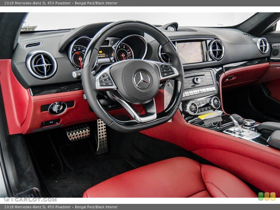 Bengal Red/Black Interior Dashboard for the 2018 Mercedes-Benz SL 450 Roadster #123568423