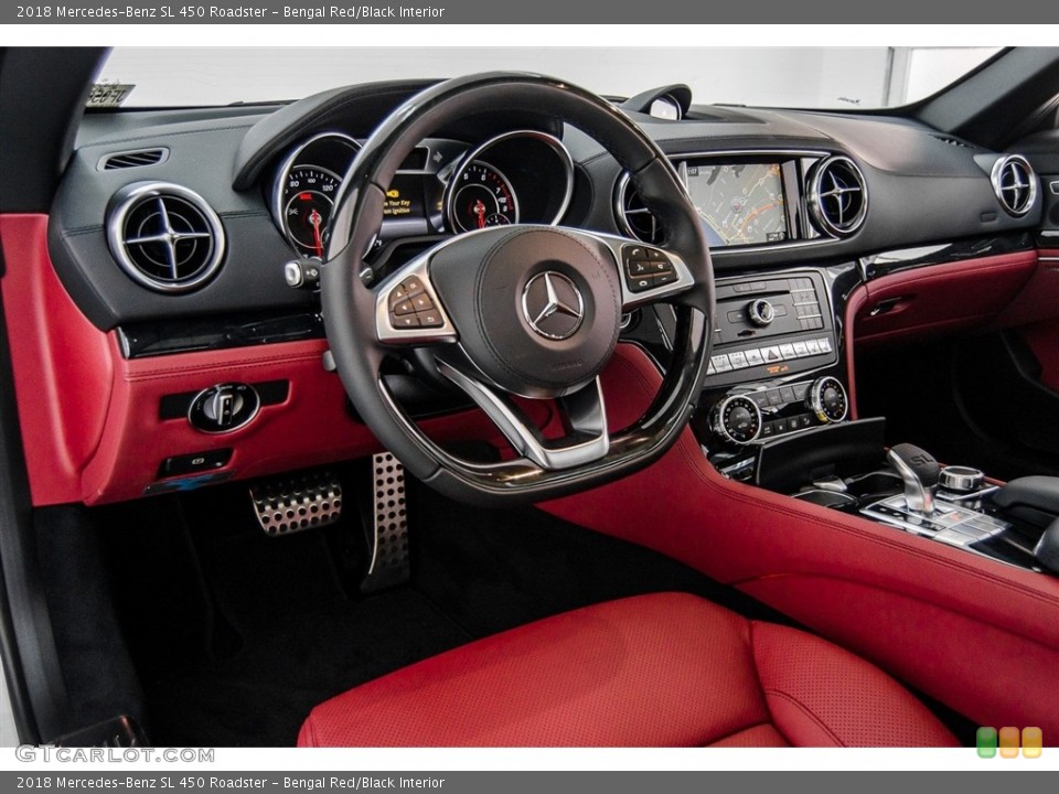 Bengal Red/Black Interior Dashboard for the 2018 Mercedes-Benz SL 450 Roadster #123568696