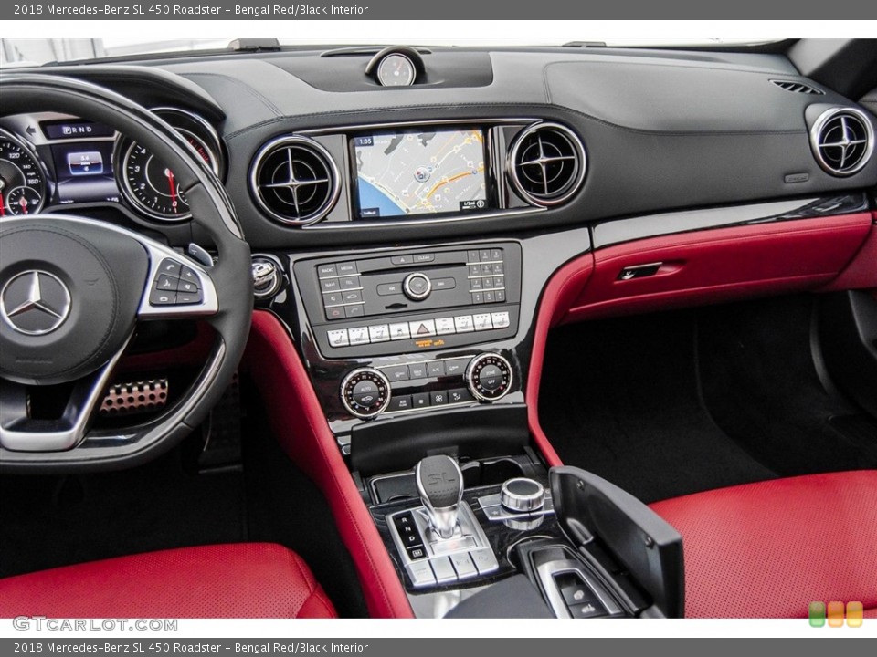 Bengal Red/Black Interior Controls for the 2018 Mercedes-Benz SL 450 Roadster #123568732