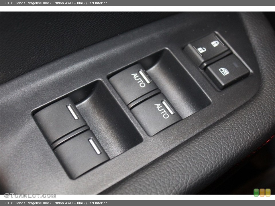 Black/Red Interior Controls for the 2018 Honda Ridgeline Black Edition AWD #123570481