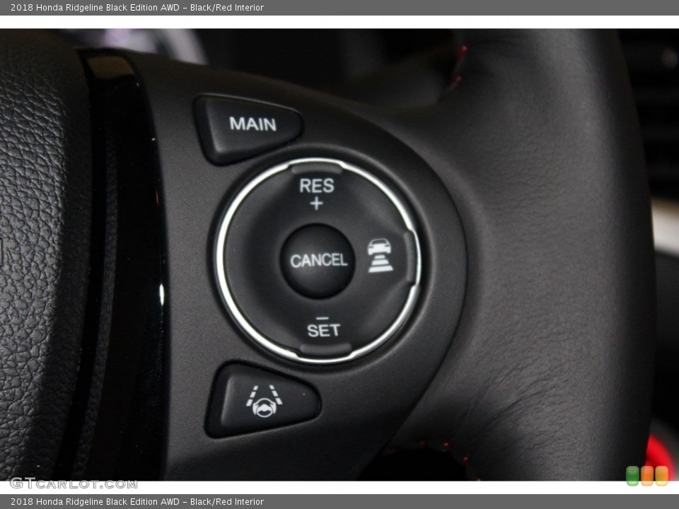 Black/Red Interior Controls for the 2018 Honda Ridgeline Black Edition AWD #123570628