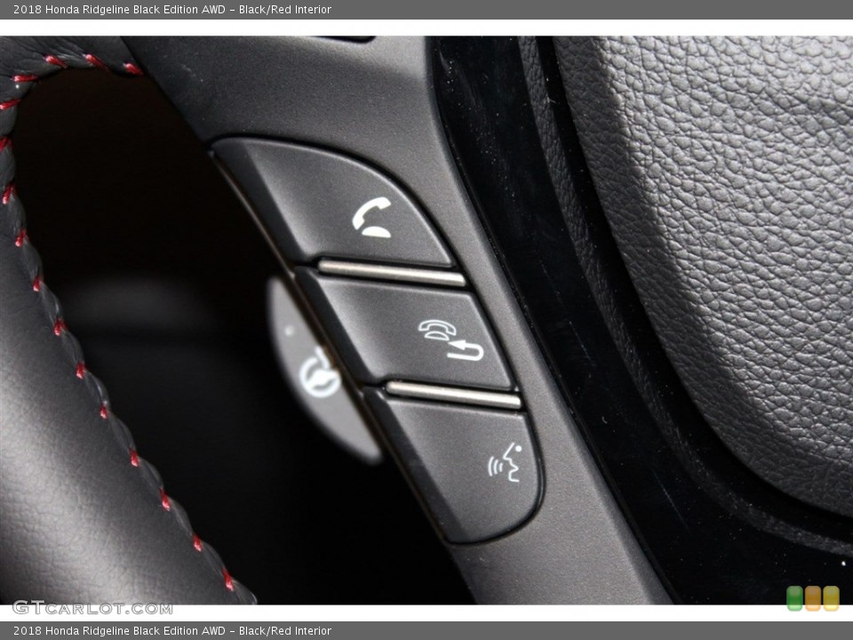 Black/Red Interior Controls for the 2018 Honda Ridgeline Black Edition AWD #123570649