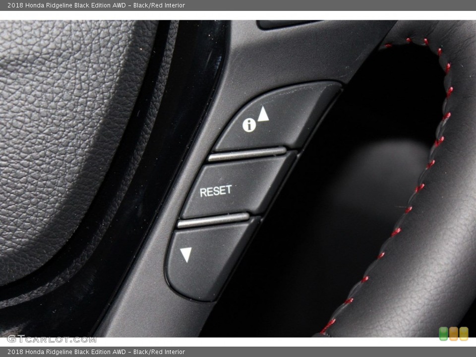 Black/Red Interior Controls for the 2018 Honda Ridgeline Black Edition AWD #123570667