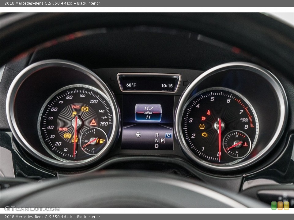 Black Interior Gauges for the 2018 Mercedes-Benz GLS 550 4Matic #123570781