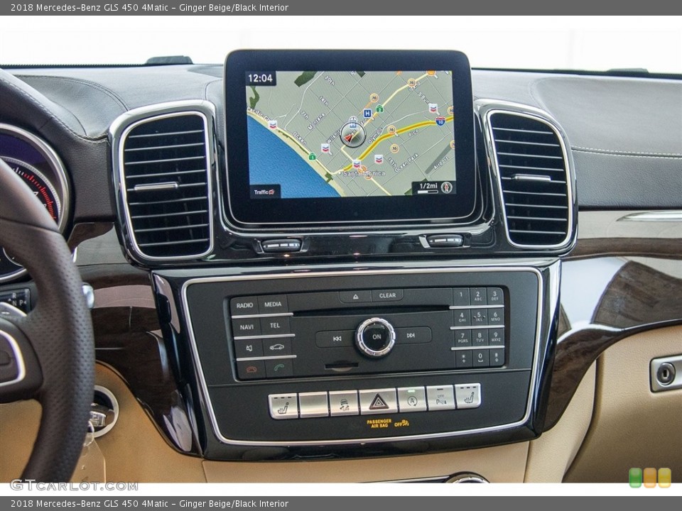 Ginger Beige/Black Interior Navigation for the 2018 Mercedes-Benz GLS 450 4Matic #123570949