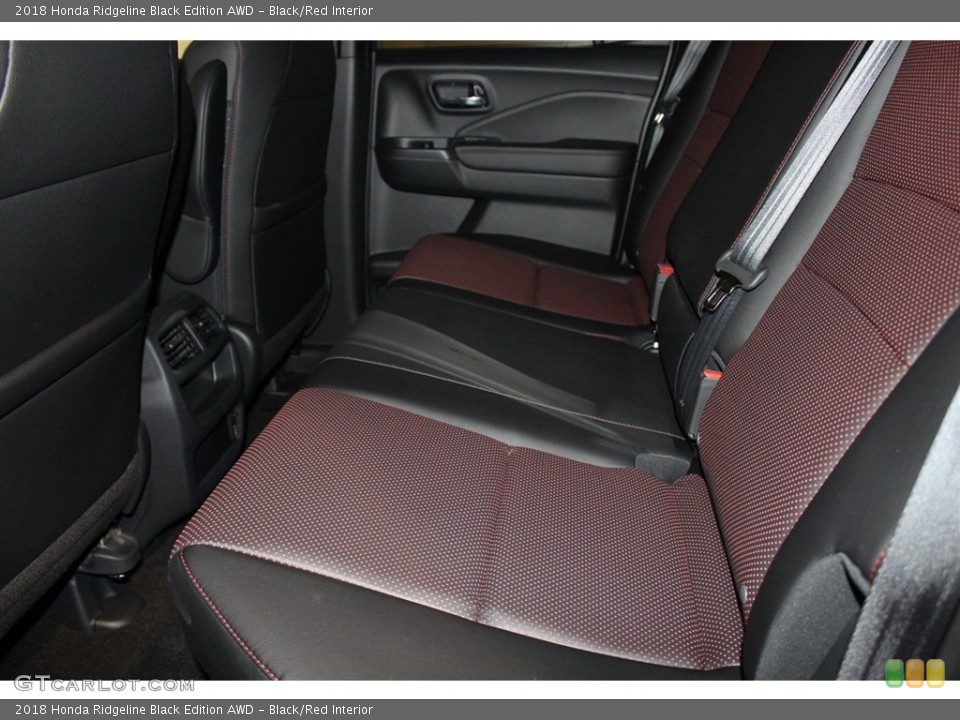 Black/Red Interior Rear Seat for the 2018 Honda Ridgeline Black Edition AWD #123570988