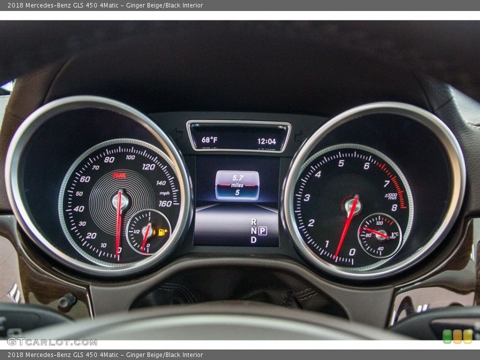 Ginger Beige/Black Interior Gauges for the 2018 Mercedes-Benz GLS 450 4Matic #123570997