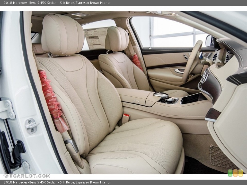 Silk Beige/Espresso Brown Interior Photo for the 2018 Mercedes-Benz S 450 Sedan #123571860