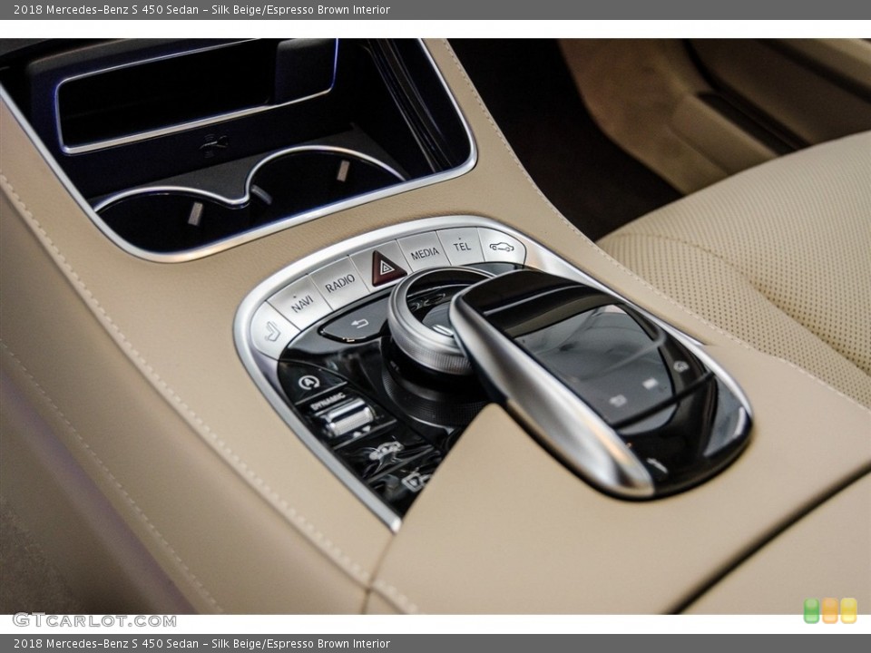 Silk Beige/Espresso Brown Interior Transmission for the 2018 Mercedes-Benz S 450 Sedan #123571983