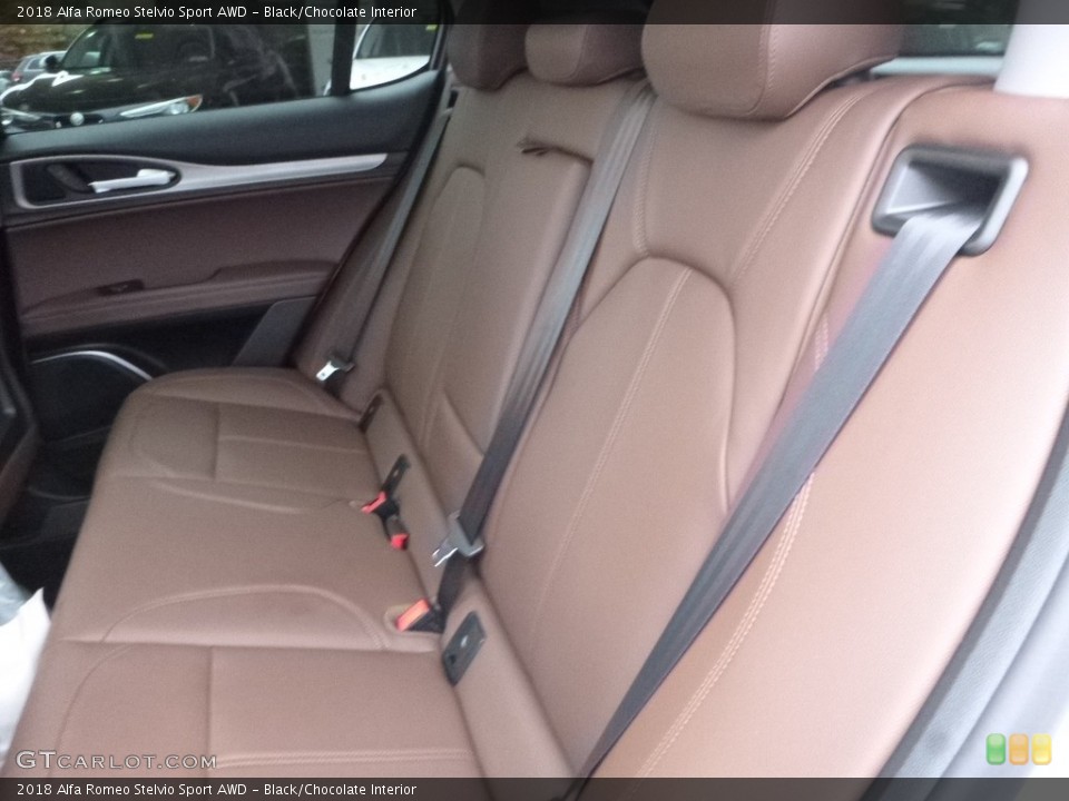 Black/Chocolate Interior Rear Seat for the 2018 Alfa Romeo Stelvio Sport AWD #123573121