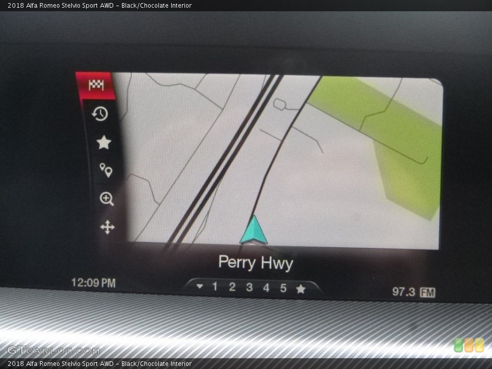 Black/Chocolate Interior Navigation for the 2018 Alfa Romeo Stelvio Sport AWD #123573343