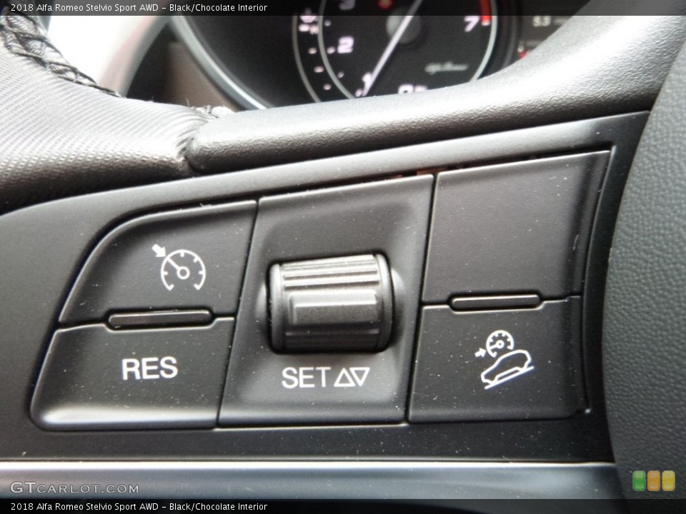 Black/Chocolate Interior Controls for the 2018 Alfa Romeo Stelvio Sport AWD #123573418