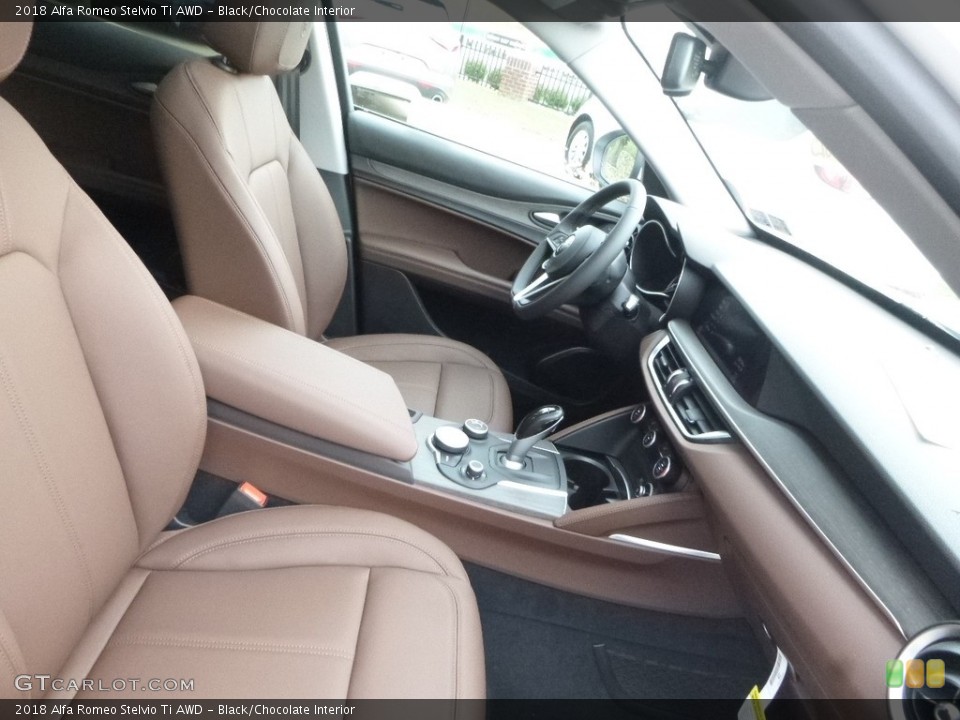 Black/Chocolate Interior Front Seat for the 2018 Alfa Romeo Stelvio Ti AWD #123574588
