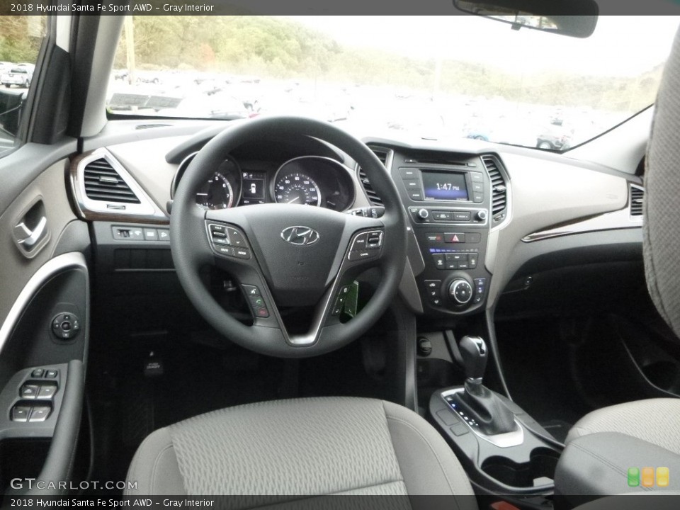 Gray Interior Photo for the 2018 Hyundai Santa Fe Sport AWD #123574987