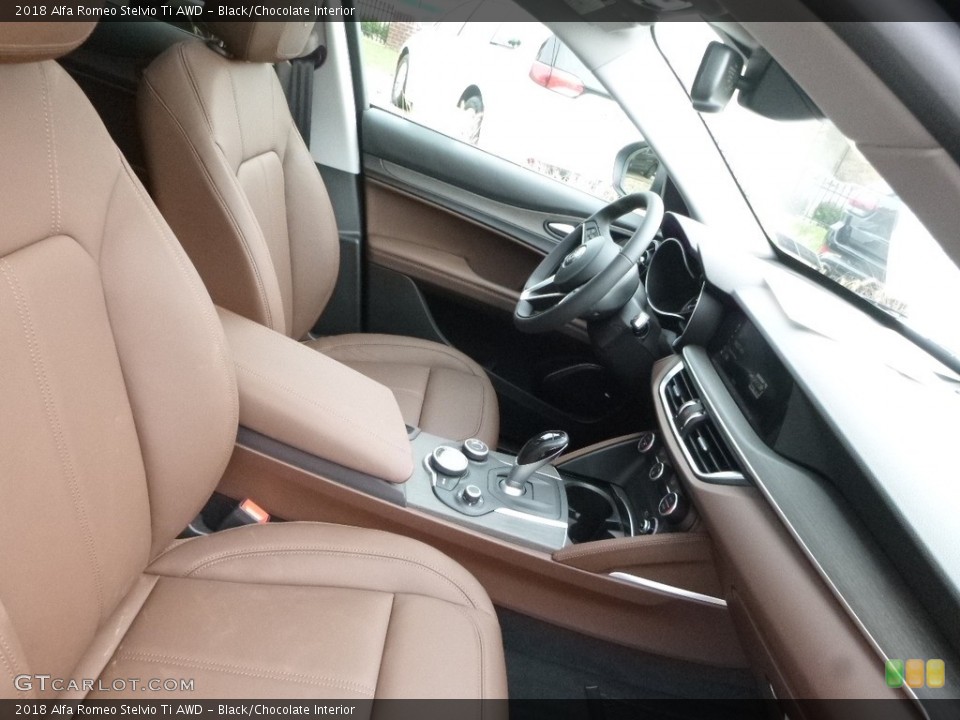 Black/Chocolate Interior Front Seat for the 2018 Alfa Romeo Stelvio Ti AWD #123575338