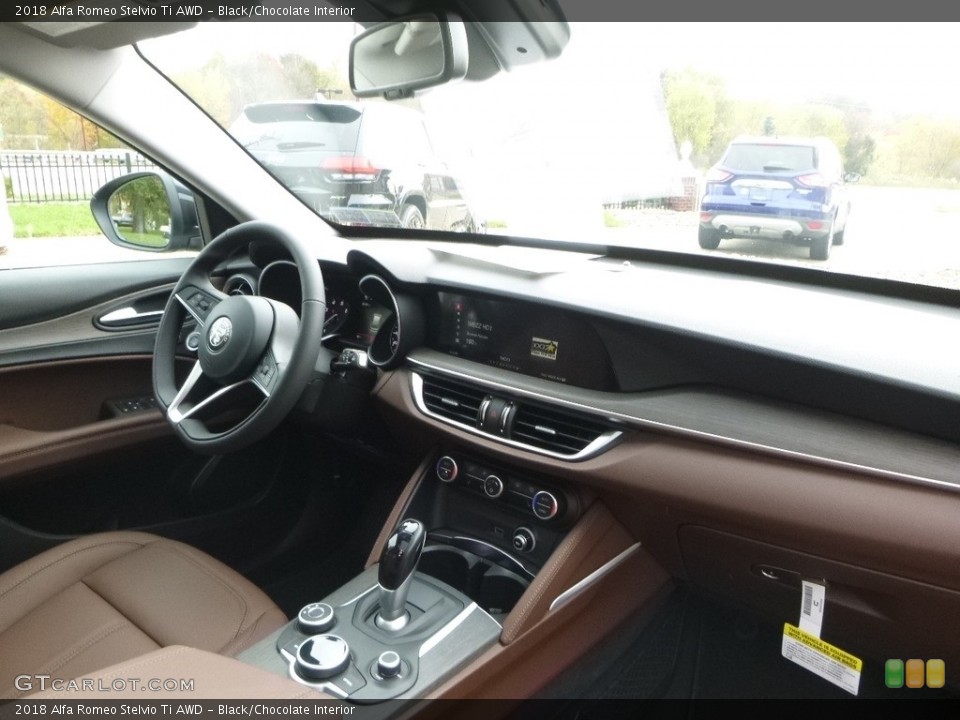 Black/Chocolate Interior Dashboard for the 2018 Alfa Romeo Stelvio Ti AWD #123575358