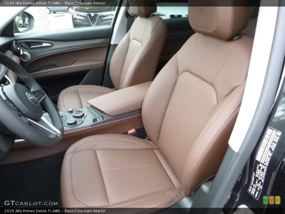 Black/Chocolate Interior Front Seat for the 2018 Alfa Romeo Stelvio Ti AWD #123575476