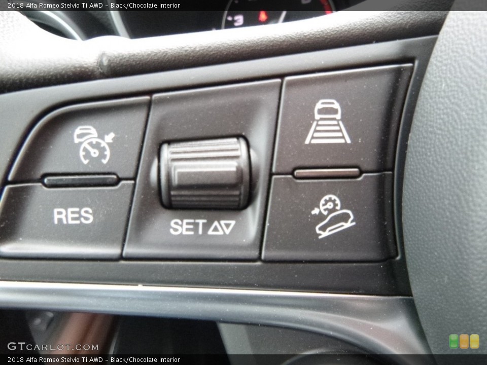 Black/Chocolate Interior Controls for the 2018 Alfa Romeo Stelvio Ti AWD #123575638