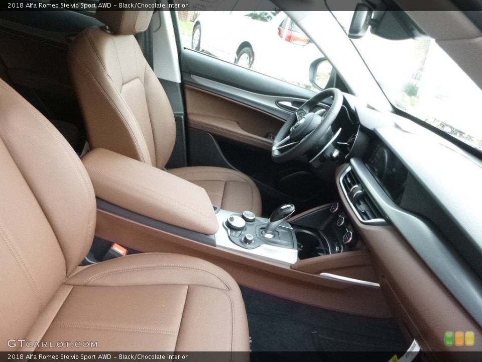 Black/Chocolate Interior Front Seat for the 2018 Alfa Romeo Stelvio Sport AWD #123576055