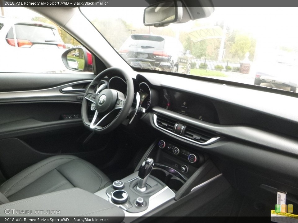 Black/Black Interior Dashboard for the 2018 Alfa Romeo Stelvio Sport AWD #123576808