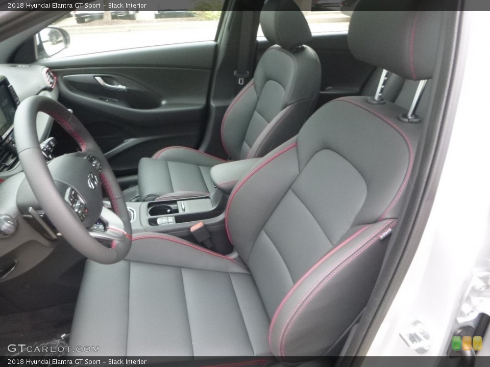 Black Interior Front Seat for the 2018 Hyundai Elantra GT Sport #123576820
