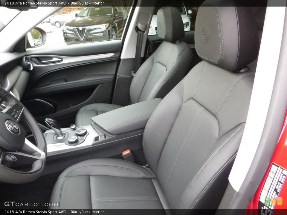 Black/Black Interior Front Seat for the 2018 Alfa Romeo Stelvio Sport AWD #123576924