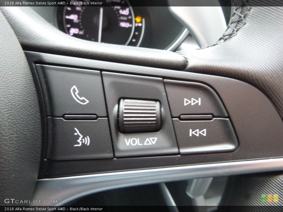 Black/Black Interior Controls for the 2018 Alfa Romeo Stelvio Sport AWD #123577081