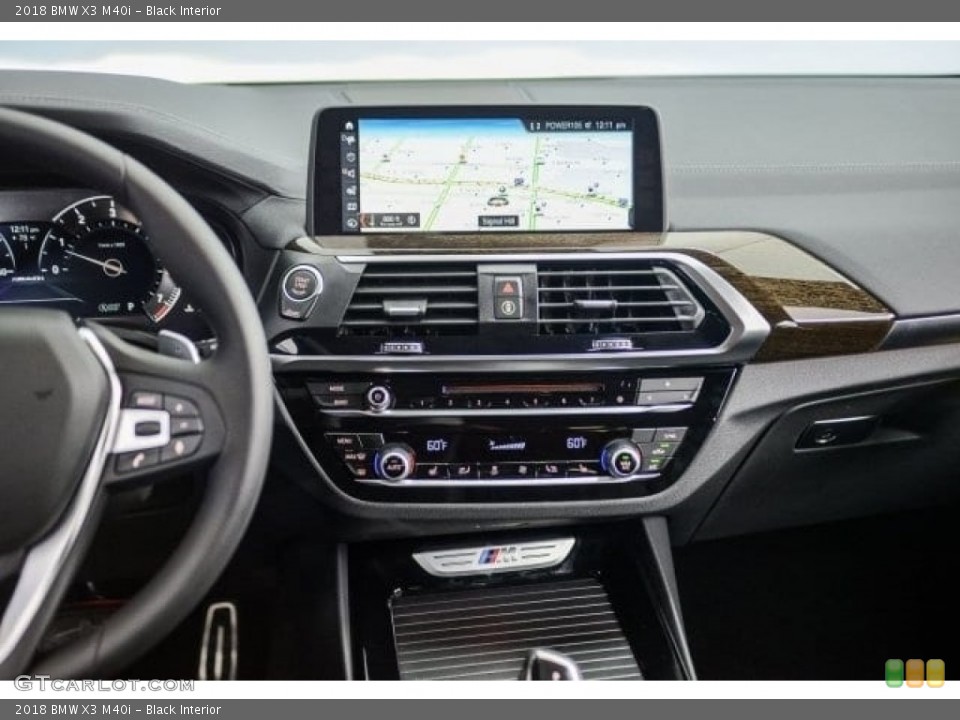 Black Interior Controls for the 2018 BMW X3 M40i #123579172
