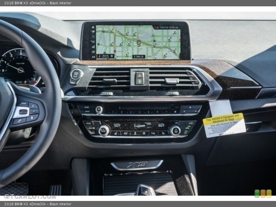 Black Interior Controls for the 2018 BMW X3 xDrive30i #123579364