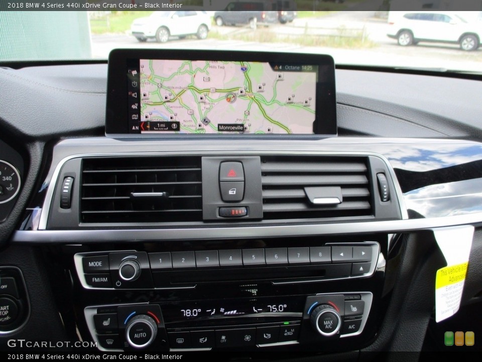 Black Interior Controls for the 2018 BMW 4 Series 440i xDrive Gran Coupe #123592643